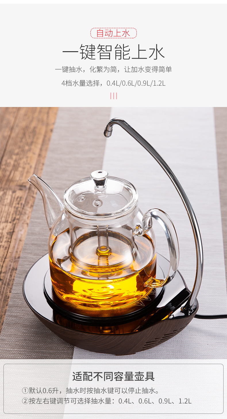 Automatic water boiled tea ware glass suits for steam boiling pot of household electrical TaoLu pu electric heating cooking tea stove
