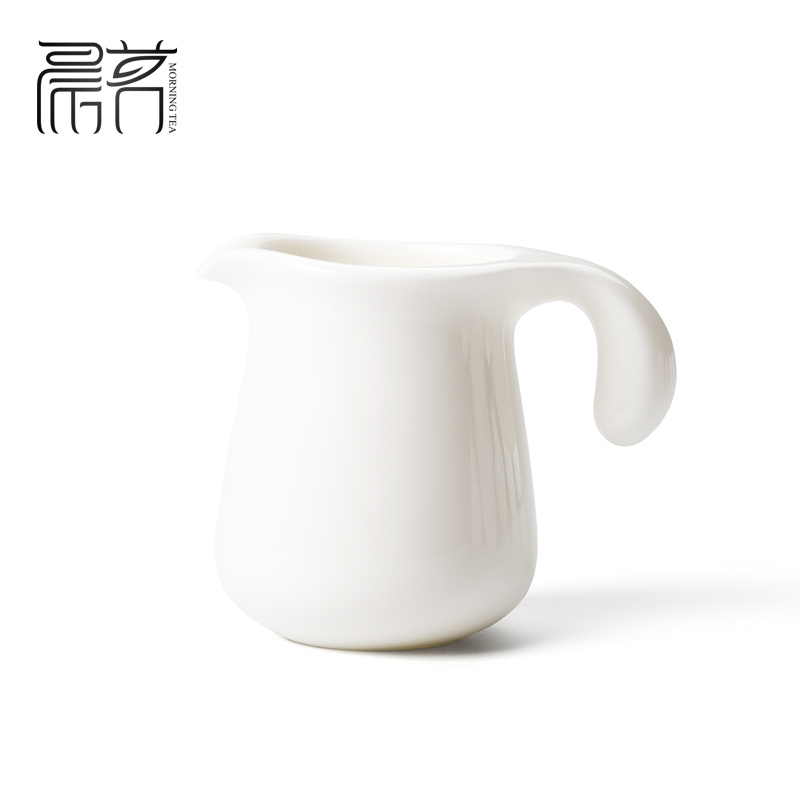 Jade porcelain dehua white porcelain ceramic portion evenly cup tea fair keller large kung fu tea set manually heat - resistant thickening tea sea