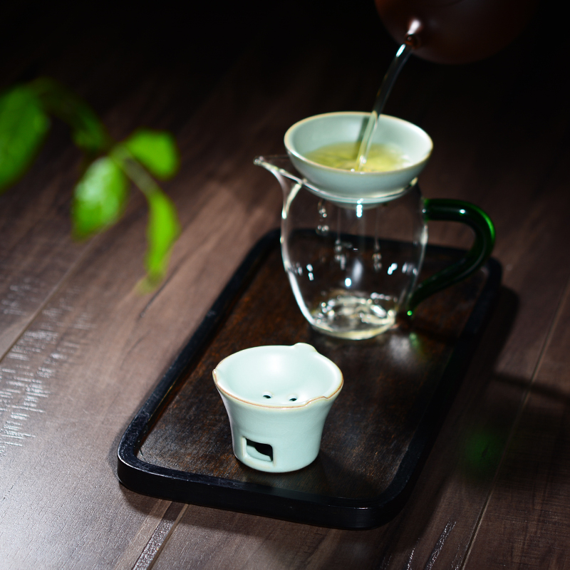 Morning tea your up ceramic tea set tea tray tea accessories tea filter filter net azure open piece of porcelain) home