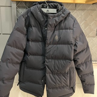 Adidas/阿迪达斯男冬季黑色户外连帽保暖宽松羽绒服外套 HN5640