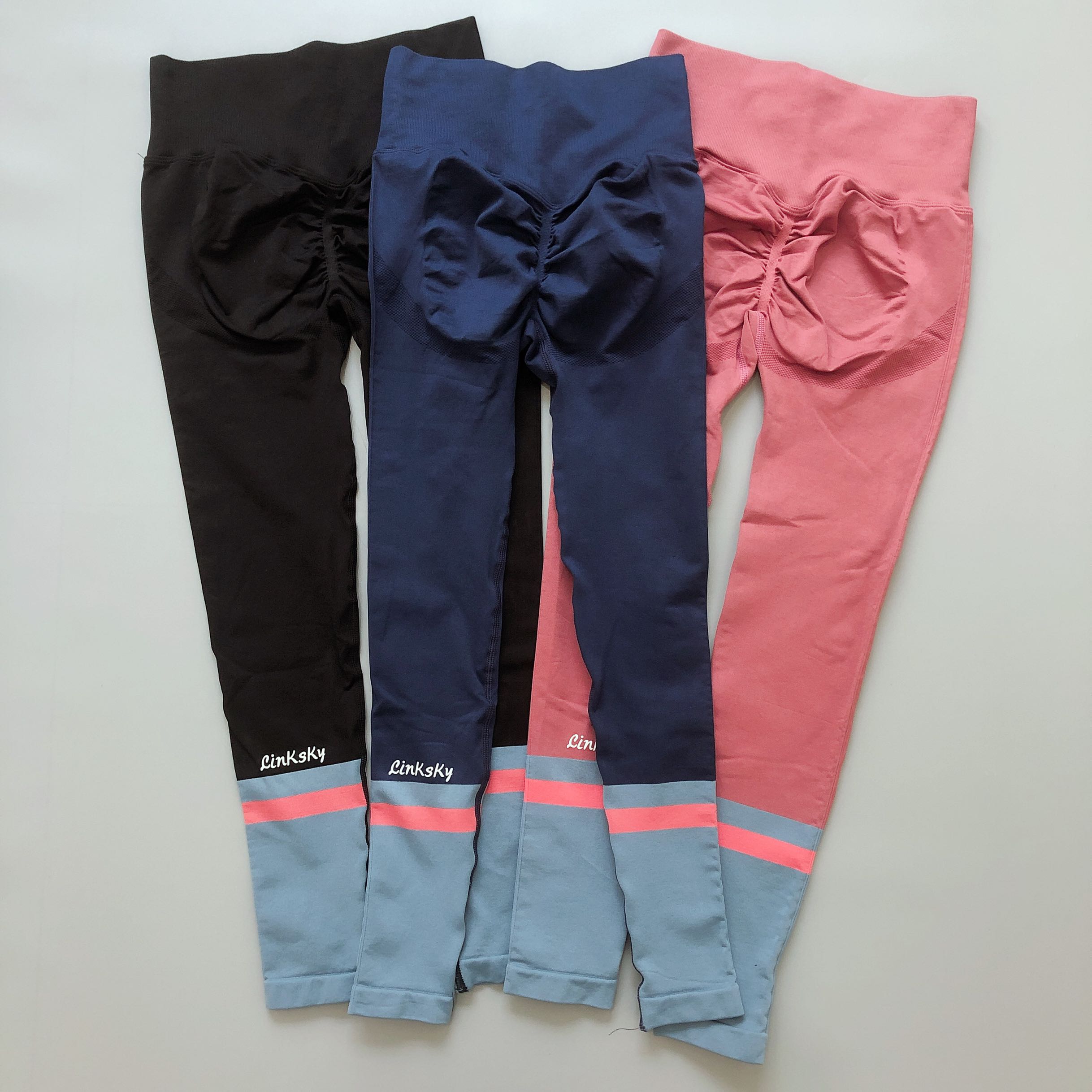 Peach Hip Lifting Yoga Clothes Outerwear Color Fitness Pants Women's High Waist Running Sports Suit Autumn and Winter Quick-drying Leggings