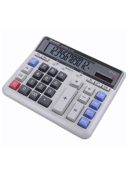 SHARP/夏普EL2135 太阳能计算器宽屏计算器大号会计专用大屏电脑按键多功能计算机12位办公用品财务商用