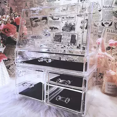 Transparent dust-proof perfume storage box Cosmetic table Skin care products desktop bathroom finishing box creative clamshell shelf