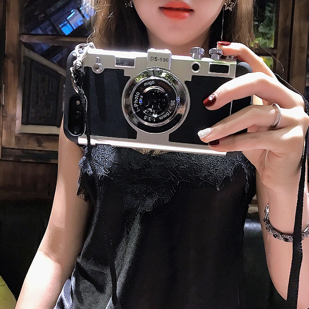 Retro Stereo Camera Phone Case Suitable for iPhone 17 Pro Max, iPhone 16, Apple 15, Creative 14, Japanese and Korean Style 13, Silicone 7/8 Plus, Soft High-End Feel 5S, Unisex X, Creative 12, New Model 11, High Aesthetic Value