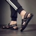 Giày sandal nam đế xuồng 2019 hè mới phiên bản Hàn Quốc của giày nam hoang dã Velcro cá tính đi biển thủy triều - Sandal