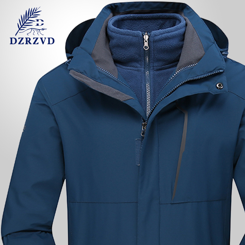 German submachine clothing male winter thickened with velvet overalls Daddy coat three-in-one two sets waterproof windproof outdoors