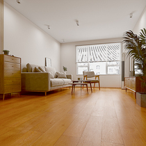 Reinforced composite wood floor home bedroom living room office environmental protection log gray waterproof floor heating factory outlet