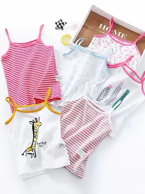 Girls underwear vest cotton inside wear small children thin base shirt baby wear suspenders