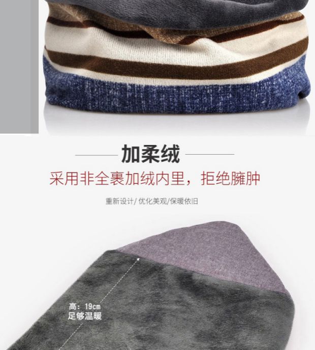Bib set áo nam mùa đông ấm áp cộng với mặt nạ nhung dày để bảo vệ cổ tử cung mũ đôi sử dụng khăn quàng thể thao nữ đa chức năng - Kerchief / Earflap khăn ống