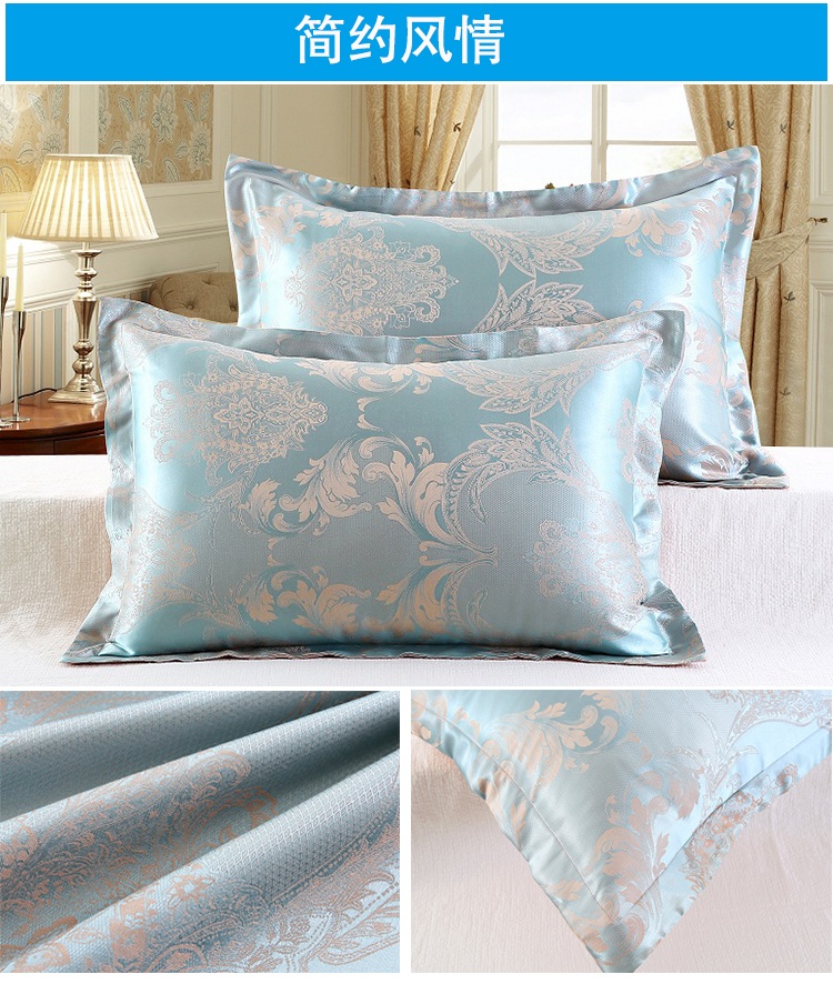 Modal bông satin gối bộ đơn gối bông jacquard gối gối cưới bao gồm một cặp - Gối trường hợp gối ngủ văn phòng