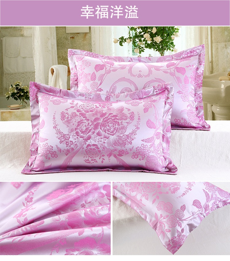 Modal bông satin gối bộ đơn gối bông jacquard gối gối cưới bao gồm một cặp - Gối trường hợp gối ngủ văn phòng