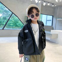 Boys autumn clothes jacket jacket 2021 Spring and autumn new CUHK Tong Han version Ocean Air Tooling Wind Jacket Hip Hop Wind Cool