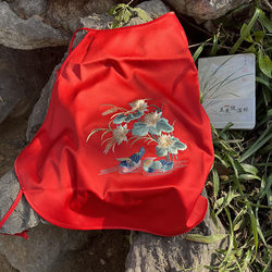 Suzhou embroidered bellyband ສໍາລັບແມ່ຍິງ, sling ໄຫມຜູ້ໃຫຍ່, ແບບຈີນ underwear ສີແດງ, ປີສັດ, ຜ້າໄຫມ, ເຄື່ອງນຸ່ງພາຍໃນແບບບູຮານ