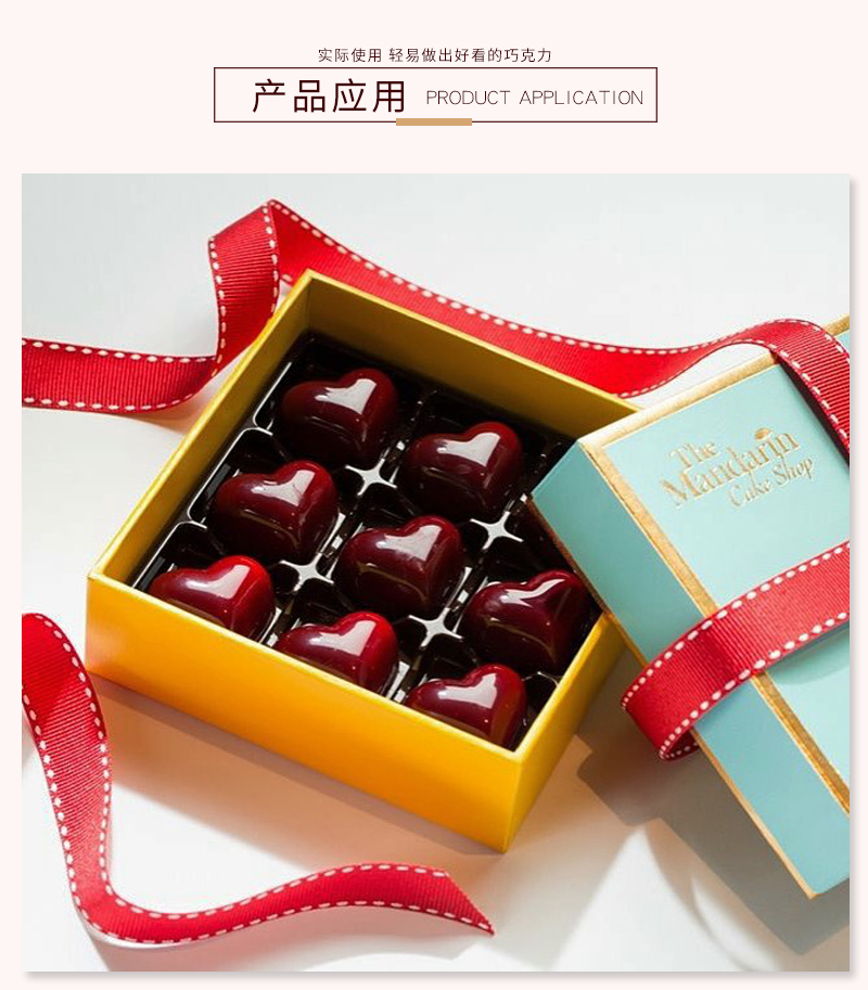 AiChef Star Chocolate Khuôn nhựa Hình trái tim tròn mài mòn Tình yêu tự làm Handmade DIY Baking khuôn silicon