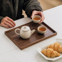 Tree North American black walnut wooden tray household rectangular dinner plate wooden plate creative fruit plate ins Wind Wood plate