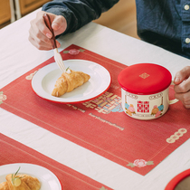 Tree can Original happy character placemats home waterproof and oil proof mat creative dish mat anti-scalding table mat large mat