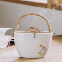 Tree-day-style kitty mosquito-repellent incense box Home with grizzly disc Hanging mosquito incense stove Creative outdoor mosquito incense tray Incense Stove