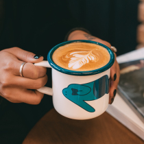 Tree can enamel youth brigade joint green cup personalized Cup home mug water cup creative enamel cup coffee cup