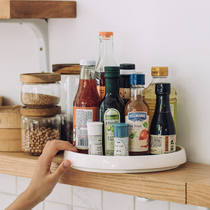Tree rotatable storage tray kitchen condiment single-layer storage shelf countertop seasoning rack condiment rack