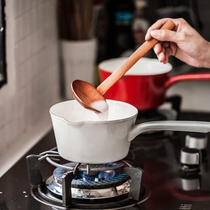 Tree enamel enamel small milk pot household single handle baby supplement pot cooking noodle soup pot gas induction cooker