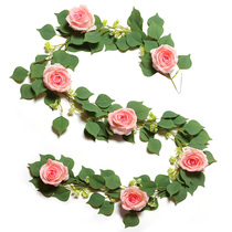 New fake flower rose vine eucalyptus leaf simulation plant Eucalyptus rattan Ivy vine home wedding outfit