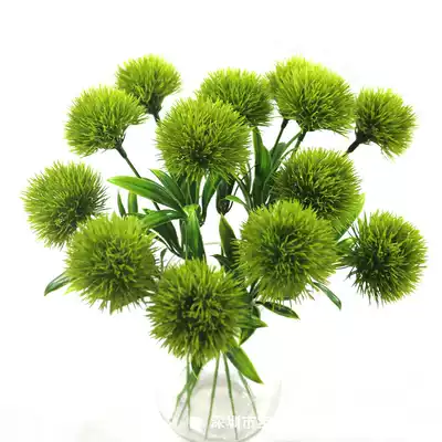 French simulation single dandelion flower plastic plush ball with flower fake flower home decoration Bingbing chrysanthemum wedding flower arrangement