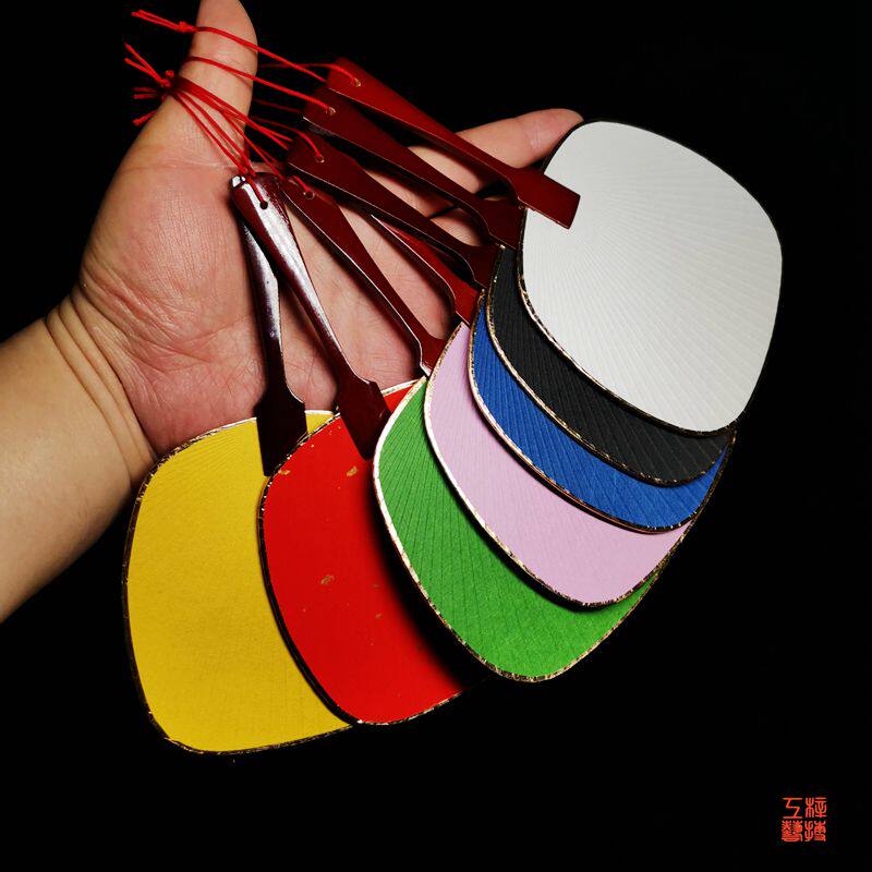 Mini bean small fan blank calligraphy painting hand painted DIY papers fan pocket paperback fan fan