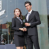 Bộ đồ vest nam ba mảnh mùa thu chuyên nghiệp phù hợp với bộ đồ kinh doanh phù hợp với nam giới và phụ nữ quần âu Suit phù hợp