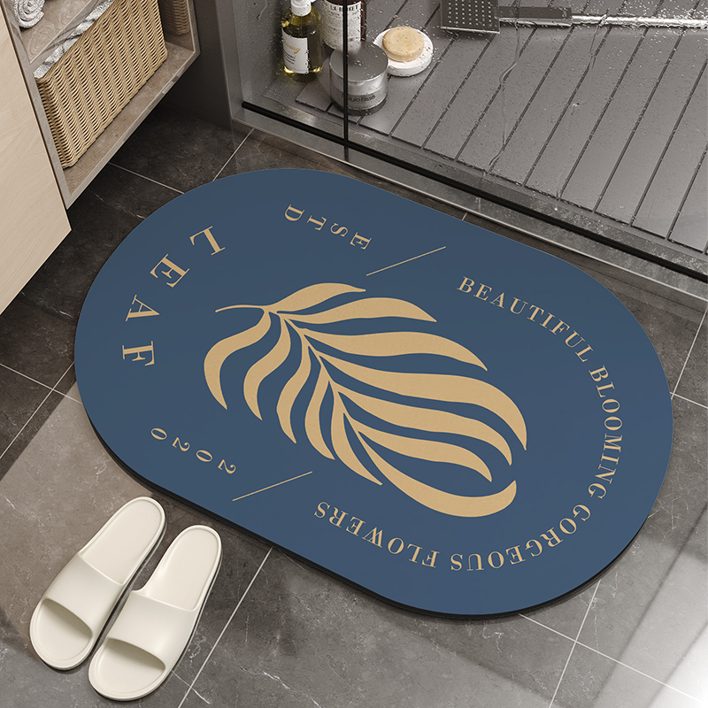 Graphene bathroom ground mat toilet absorbent pad washroom doorway anti-slip foot footbed toilet bathroom carpet zl-Taobao