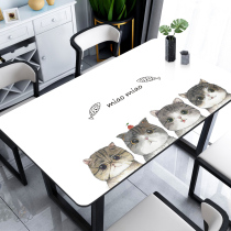 Nordic ins leather tablecloth waterproof and oil-proof disposable anti-hot table coffee table mat student dormitory desk Net Red