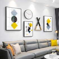 Living room decoration painting sofa background wall painting modern simple abstract hanging painting Nordic style atmospheric triple mural high-grade mural