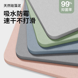 Hard Diatomaceous Earth Absorbent Mat for Bathroom Entrance, Non-Slip Foot Mat, Toilet and Washroom Absorbent Mat, Bathroom Floor Mat