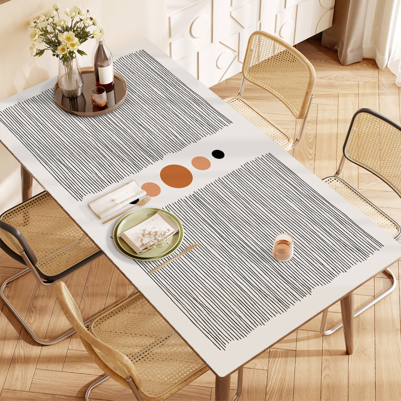 Nordic high-end leather tablecloth waterproof and oil-proof disposable household rectangular dining table coffee table mat 2022 new