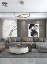 Living room wallpaper modern minimalist sofa TV background wall cloth wood grain geometric lines atmospheric bedroom decoration wallpaper