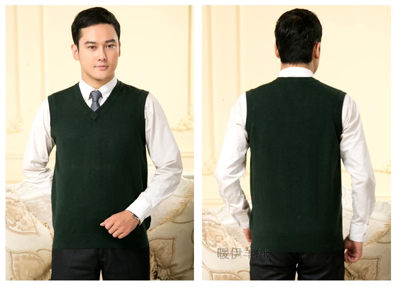 Trung niên và người đàn ông cũ của cashmere vest mở áo len vest mùa xuân và mùa thu áo len mỏng vest đan cardigan kích thước lớn