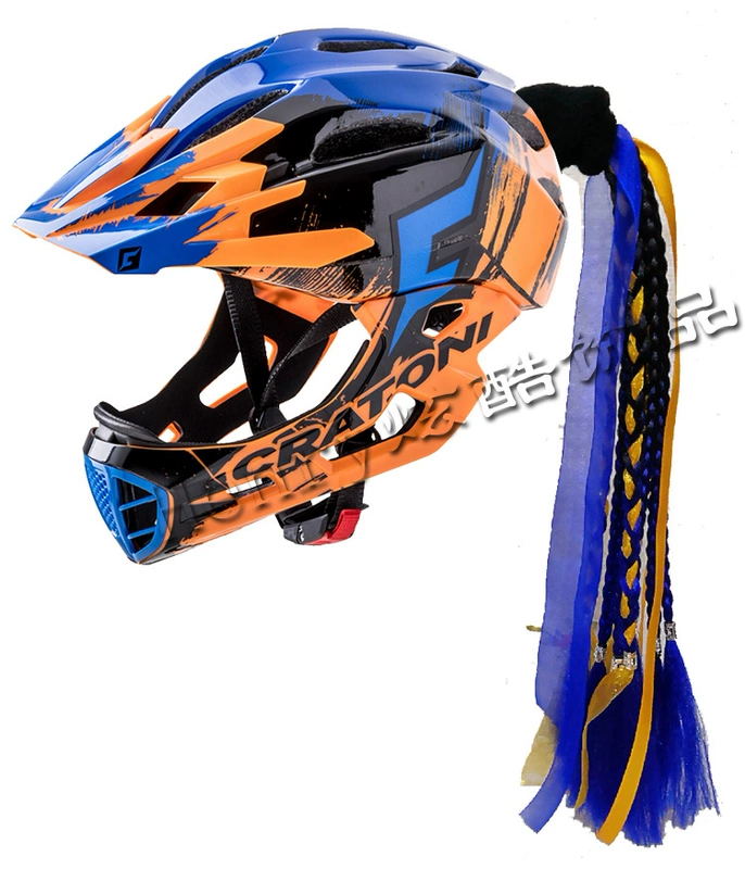 Cratoni Katoni trẻ em trang trí mũ bảo hiểm cân bằng xe tay ga streamer đồ trang trí đầu chàng trai và cô gái bẩn bện - Smart Scooter