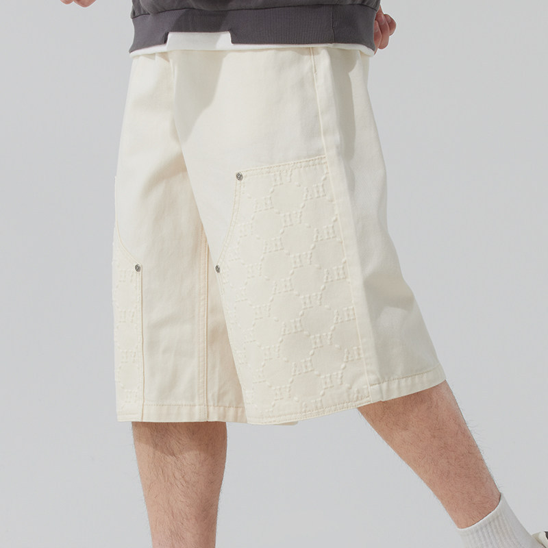 Mlb Men's Pants 2026 Spring New Retro Vintage Washed Fashion Loose Casual Denim Shorts 3Ldpm0253