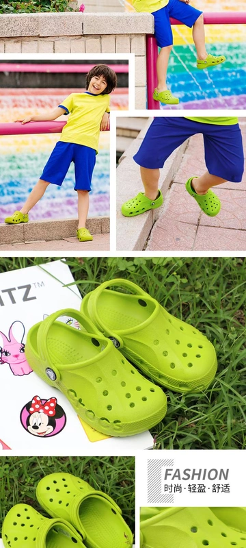 Crocs card Giày trẻ em Luo 2018 dép mới cho bé Giày dép trẻ em Beiya Giày đi biển 10190-395 X1 - Giày dép trẻ em / Giầy trẻ giày sneaker trẻ em