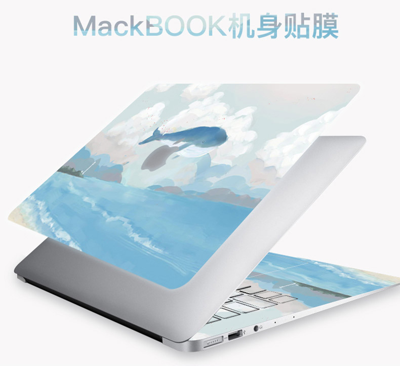 MacBook Apple máy tính xách tay dán 12 inch air13pro13.3 15 vỏ 11 bảo vệ đầy đủ bộ phim Mac cuốn sách sáng tạo phụ kiện trang trí phụ nữ bàn phím nút dán tùy chỉnh