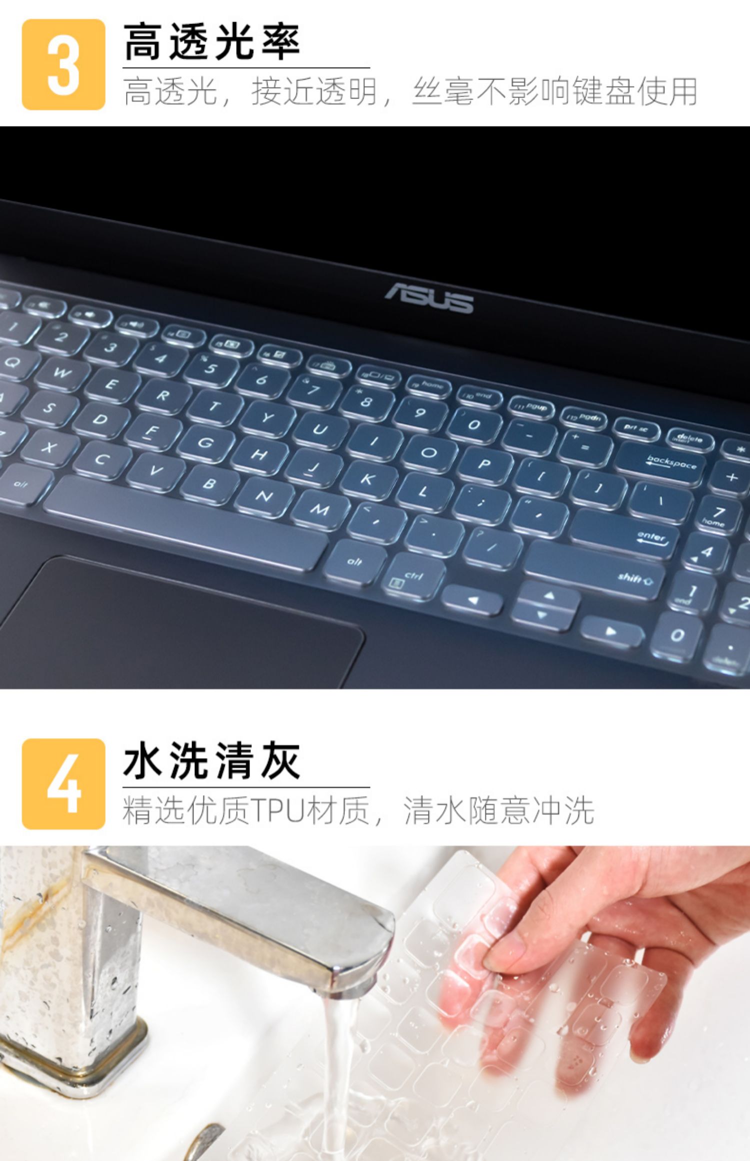 Bộ bảo vệ bàn phím máy tính xách tay ASUS Asus Lingyao S2 14 15,6 inch S4300UN S4300F S5300UN VivoBook S530UN nắp bụi S 2 - Phụ kiện máy tính xách tay miếng dán bàn phím