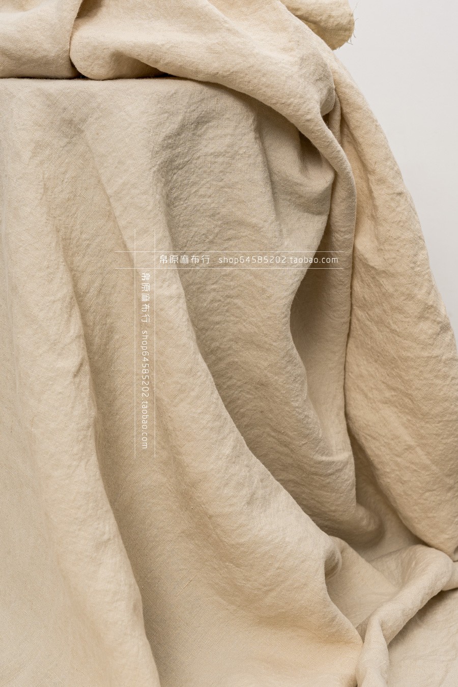 Autumn Winter New Linen Ivory White New Techniques Clothing Fabrics Washed Craft Fabrics Pure Color Fabrics