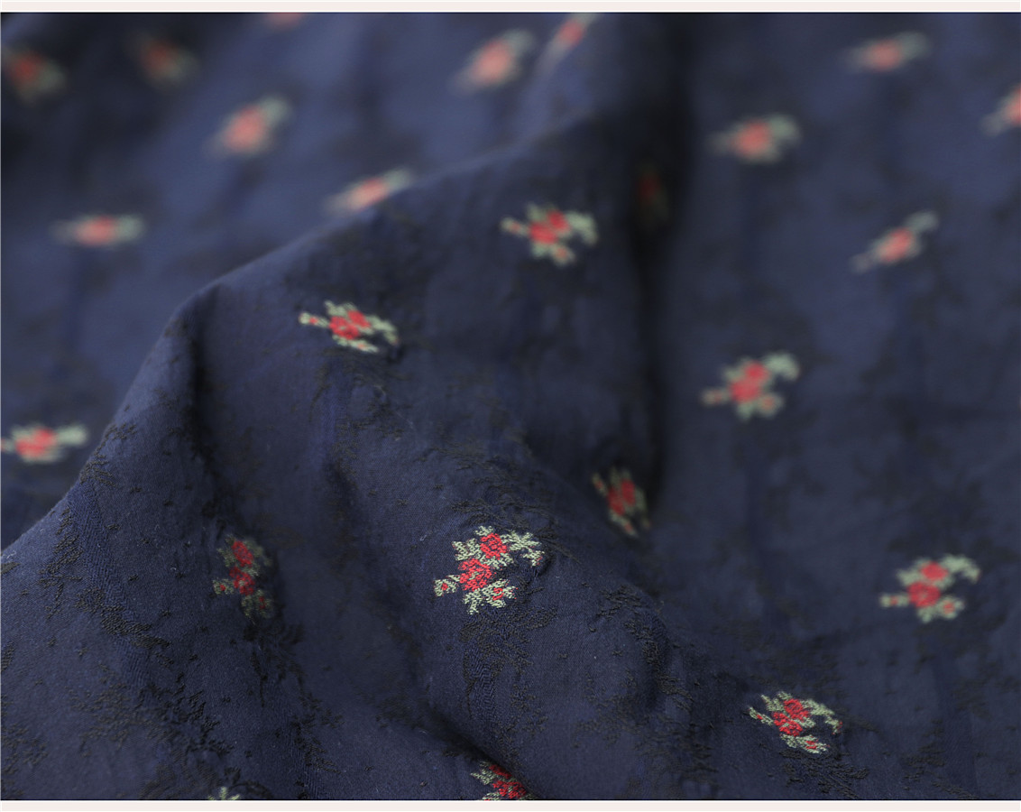 Brand order fabric Custom jacquard embroidery Pure cotton fabric