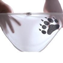 Bear design for bear claw super sexy transparent ice cool fat big size loose comfortable temptation fat bear briefs