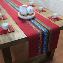 Handmade cloth tea mat Yunnan ethnic style cloth tea towel cotton linen tea flag tablecloth modern table flag Chinese simplified