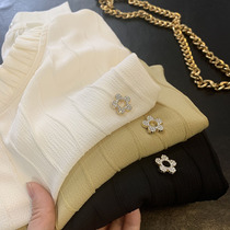 Good looking Yan value Ceiling Trendy High-end Muscular Sense Snow-spinning Cardigan Blouse Blouse Shirt Spring Dress New