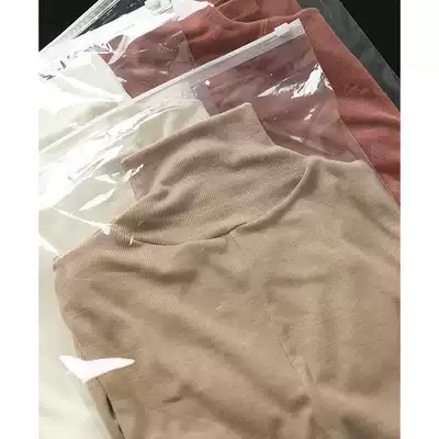 JIN mouth material day Ben fever fiber high-elastic slim pit high collar soft versatile long sleeve female