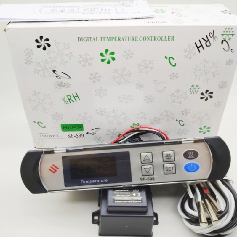 Shangfang Sf-599 Electronic Display Digital Thermostat Electronic Temperature Controller Refrigerator Controller Defrost Fan Defogger