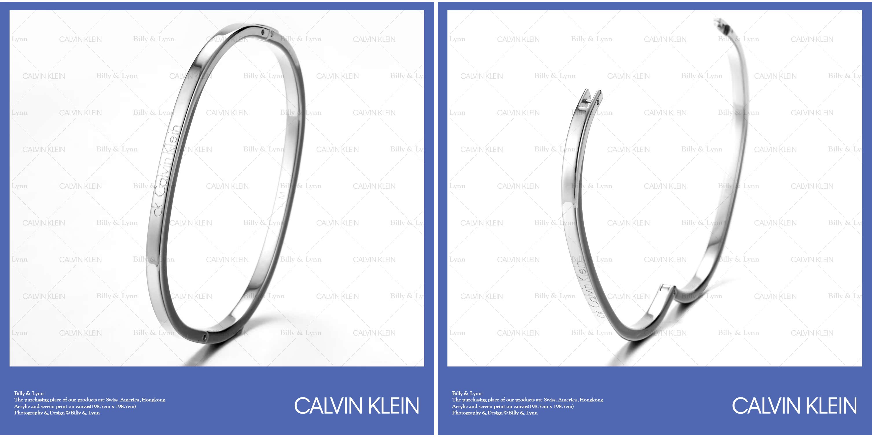 2017 / Sê-ri khắc chăm sóc HOOK / KJ06MD0001 / CK phiên bản tốt phiên bản hẹp của vòng đeo tay đôi / mua hàng tại Mỹ thạch anh tóc xanh