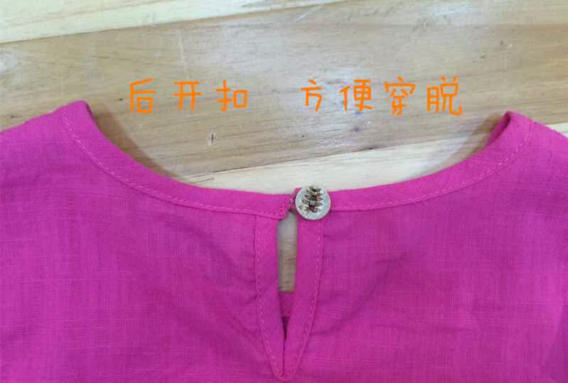 Chemise fille à manche longue en lin - Ref 2086012 Image 10