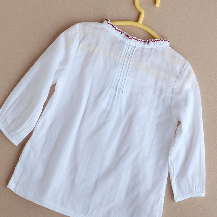 Chemise fille à manche longue en lin - Ref 2084572 Image 10